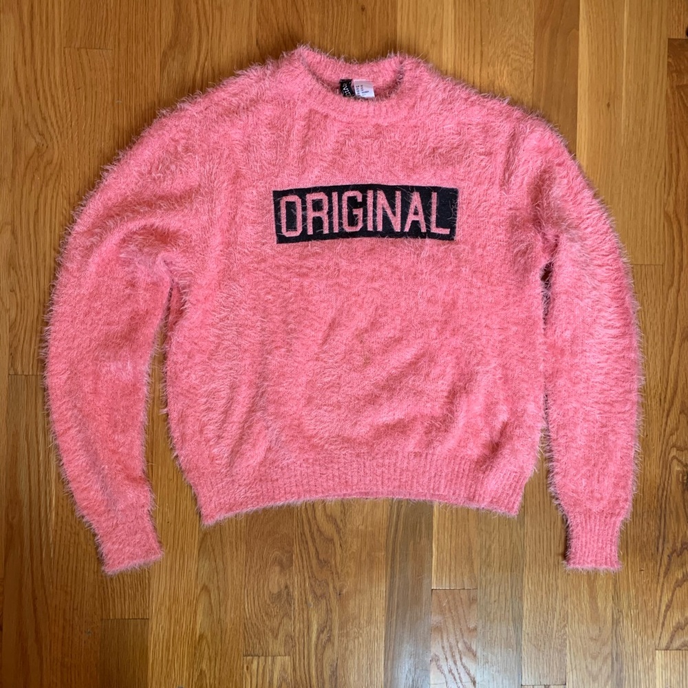 H&M Divided Pink Original Fuzzy Sweater - Picture 3 of 5